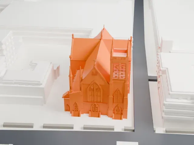 Basilica of Saint John the Evangelist model, East view