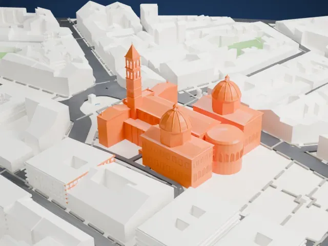 Basilica of Saint Mary Major model, North view