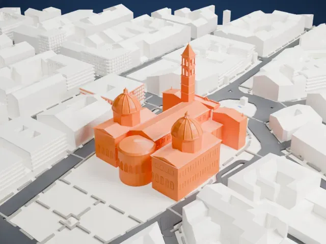 Basilica of Saint Mary Major model, West view