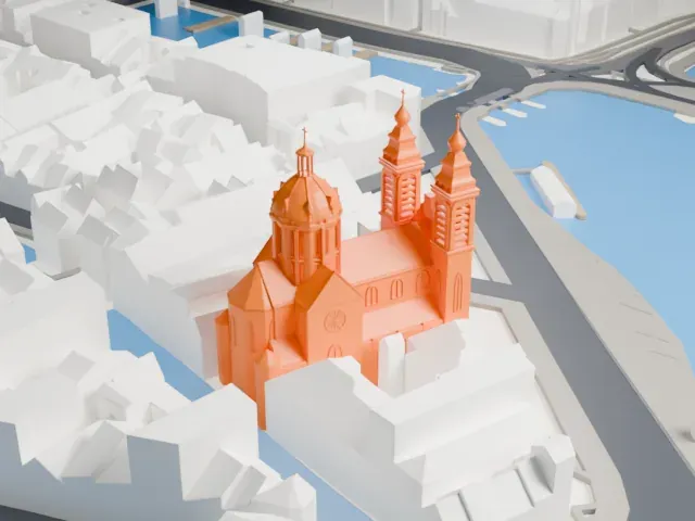 Basilica of Saint Nicholas, Amsterdam model, East view