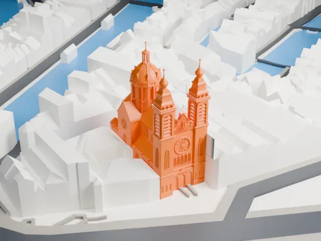 Basilica of Saint Nicholas, Amsterdam model, North view