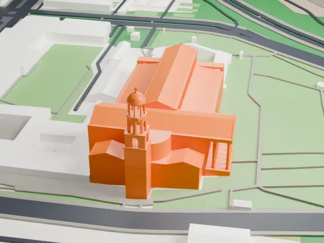 Basilica of Saint Paul Outside the Walls model, East view