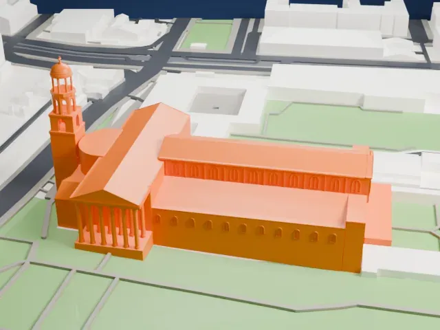 Basilica of Saint Paul Outside the Walls model, North view