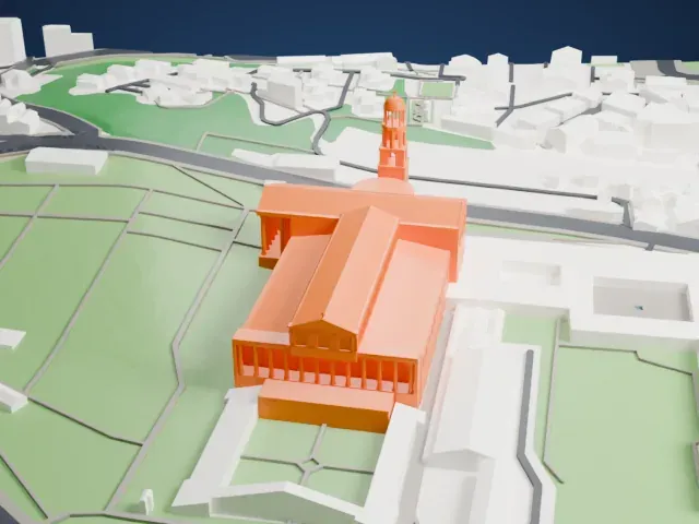Basilica of Saint Paul Outside the Walls model, West view