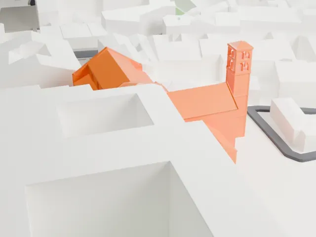 Basilica of San Simpliciano model, East view