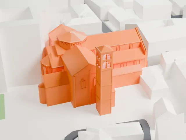 Basilica of San Simpliciano model, North view