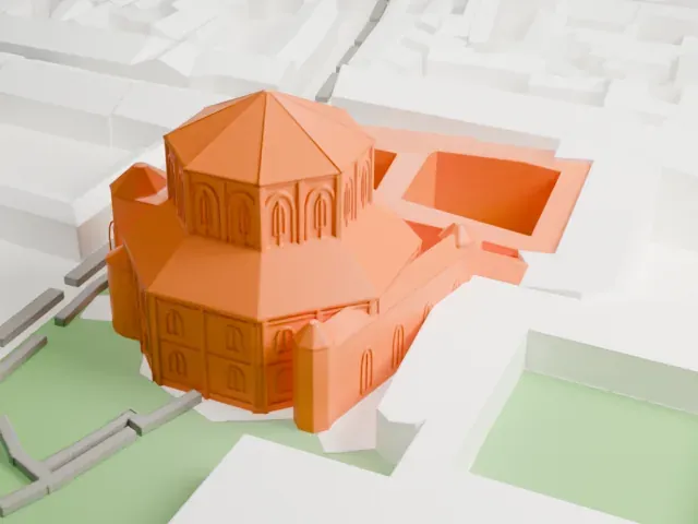 Basilica of San Vitale model, North view