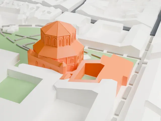 Basilica of San Vitale model, West view