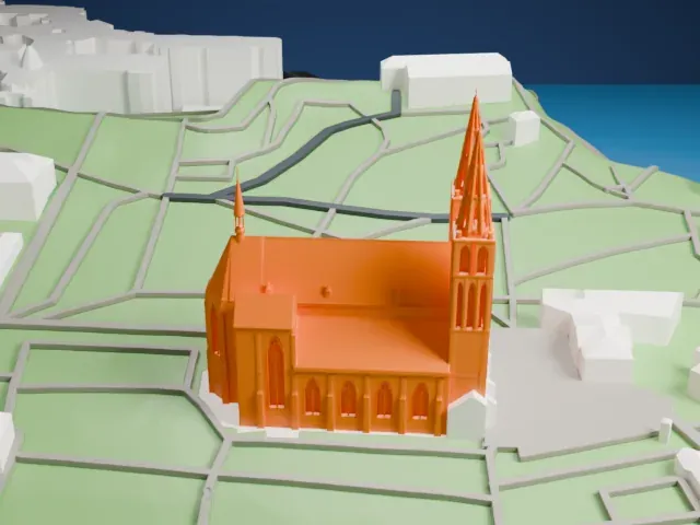 Basilica of St. Peter and St. Paul, Prague model, North view
