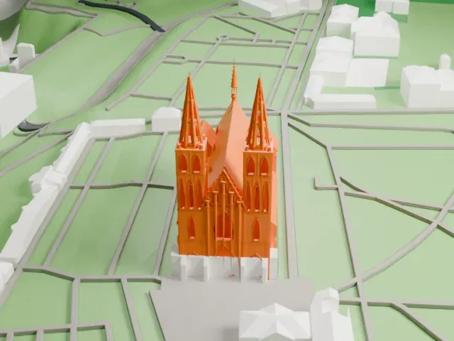 Basilica of St. Peter and St. Paul, Prague model, West view
