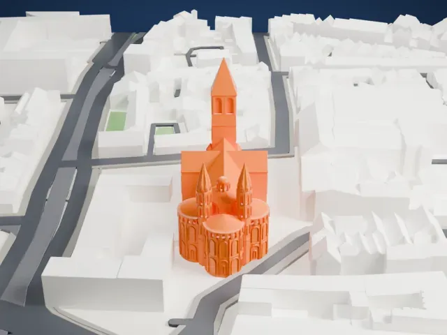 Basilica of the Holy Apostles, Cologne model, East view