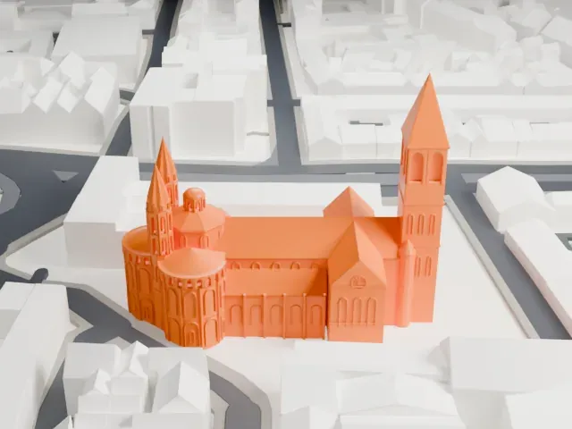 Basilica of the Holy Apostles, Cologne model, North view