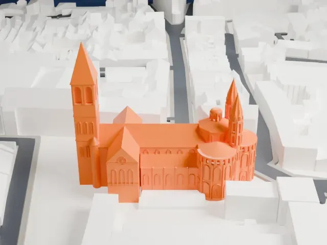 Basilica of the Holy Apostles, Cologne model, South view