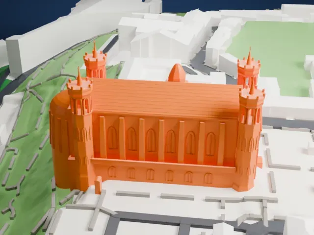 Basilique de Fourvière model, North view
