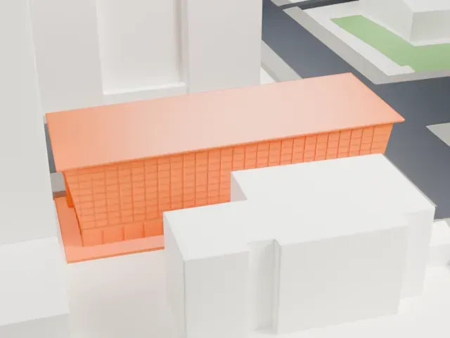 Bata Shoe Museum model, South view