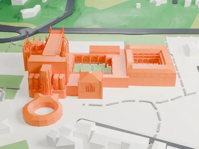 Batalha Monastery model, East view