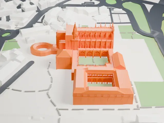 Batalha Monastery model, North view