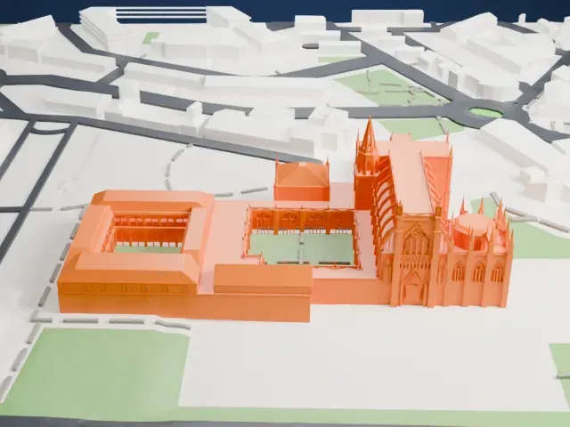 Batalha Monastery model, West view