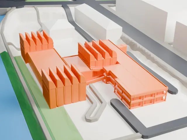 Bauhaus Archive model, East view
