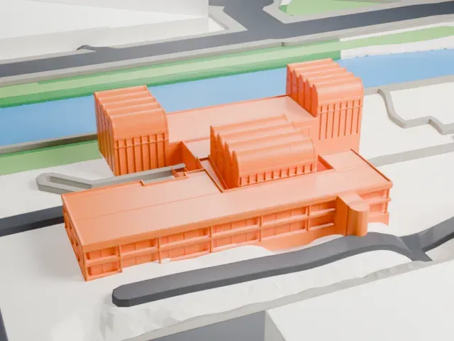 Bauhaus Archive model, North view