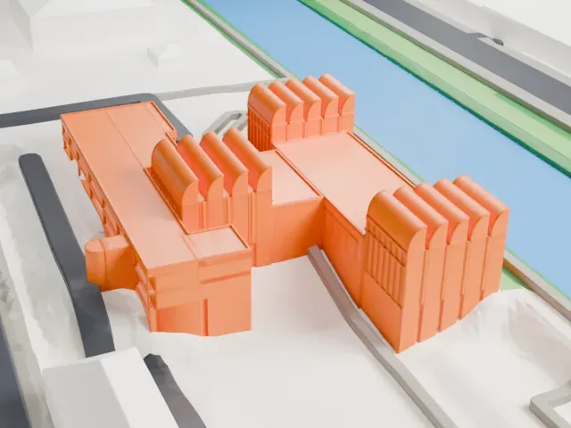 Bauhaus Archive model, West view