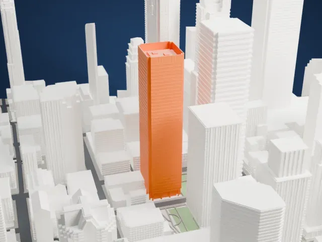 Bay Adelaide Centre (East Tower) model, North view