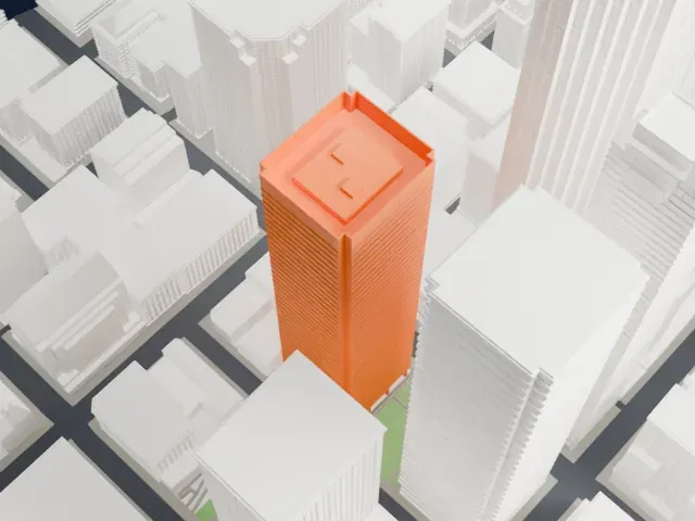 Bay Adelaide Centre (East Tower) model, West view