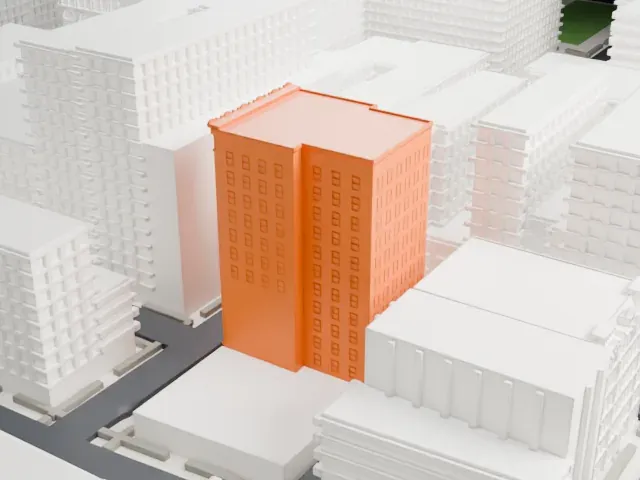 Bayard–Condict Building model, East view