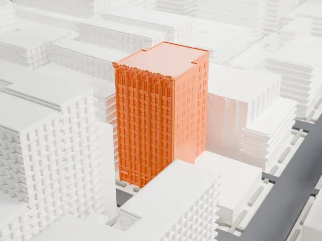 Bayard–Condict Building model, South view
