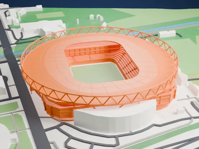 BayArena model, North view
