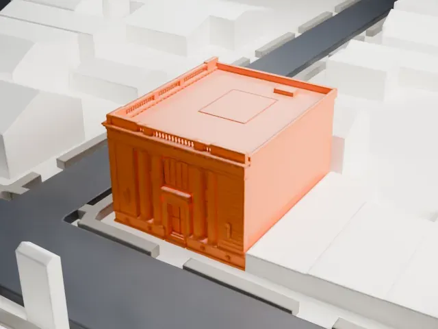 Bayonne Community Museum model, East view