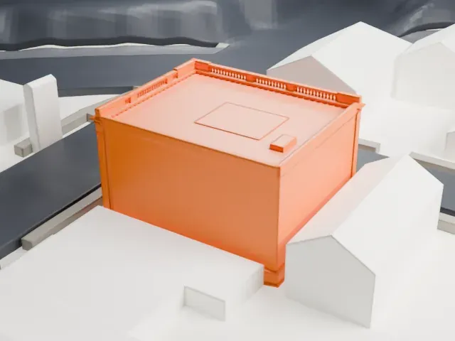 Bayonne Community Museum model, North view