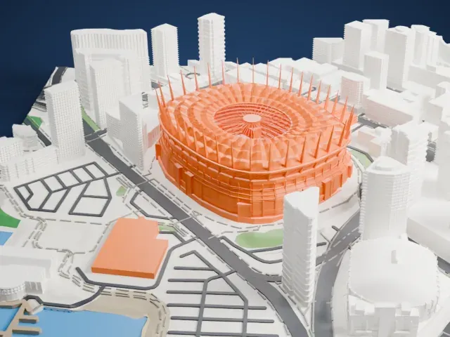 BC Place model, East view