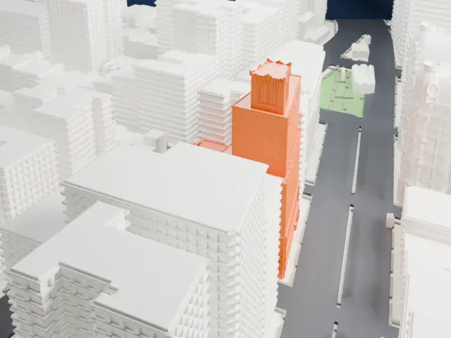 Beacon Theatre model, North view