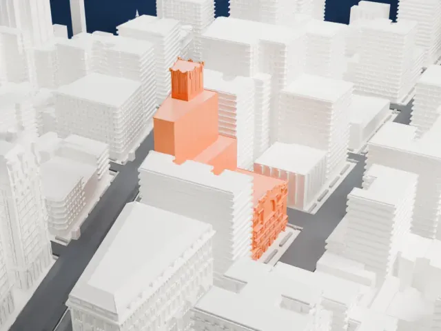 Beacon Theatre model, South view