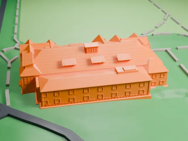Bear Mountain Inn model, North view