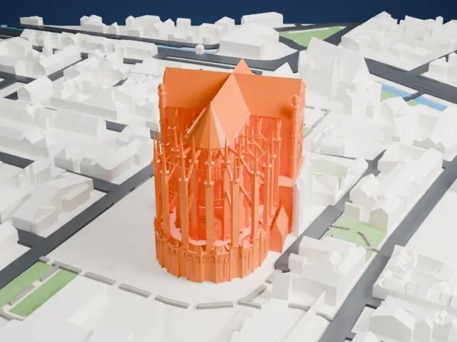 Beauvais Cathedral model, East view