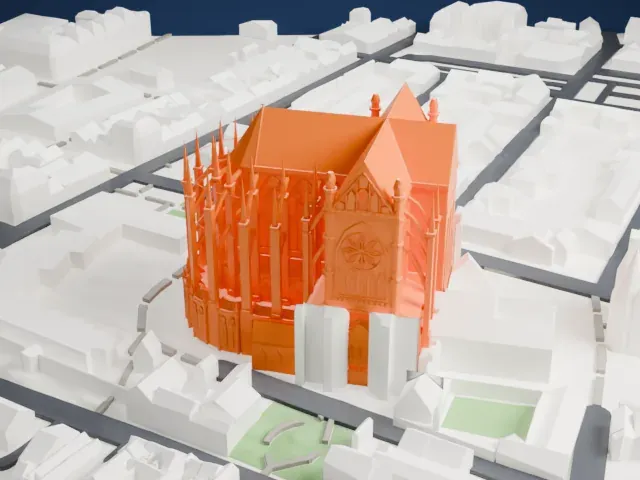 Beauvais Cathedral model, North view