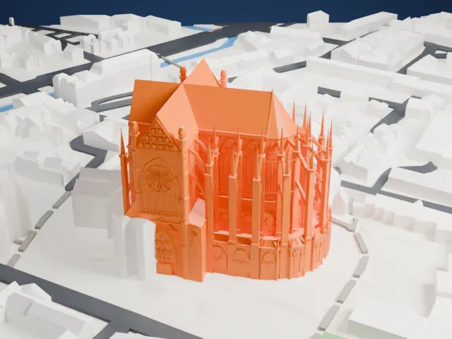 Beauvais Cathedral model, South view