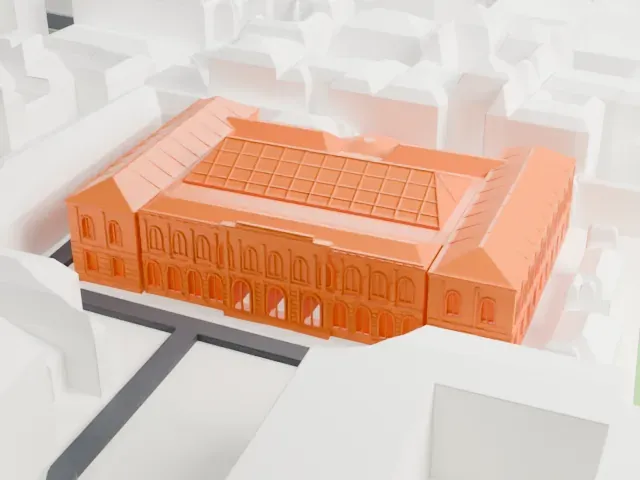 Beaux-Arts de Paris model, East view