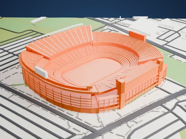 Beaver Stadium model, East view