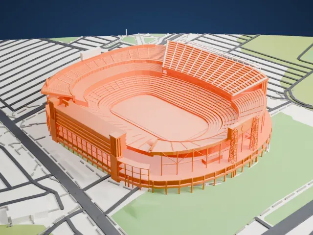 Beaver Stadium model, North view