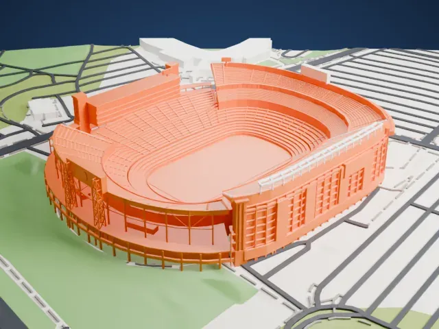 Beaver Stadium model, West view