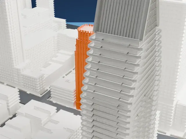 Beekman Tower model, West view