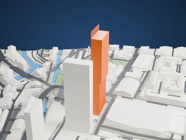 Beetham Tower, Manchester model, East view