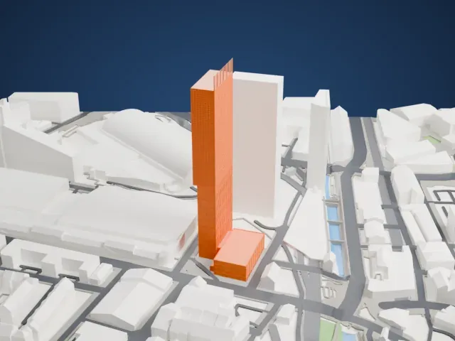 Beetham Tower, Manchester model, West view