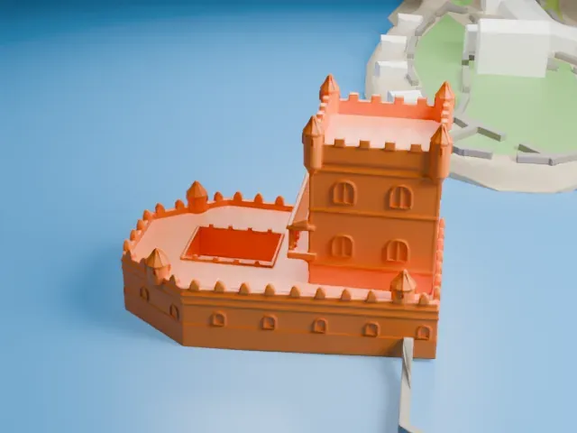 Belém Tower model, East view