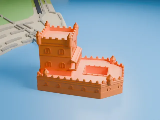 Belém Tower model, West view