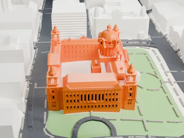 Belfast City Hall model, East view