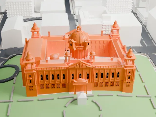 Belfast City Hall model, North view